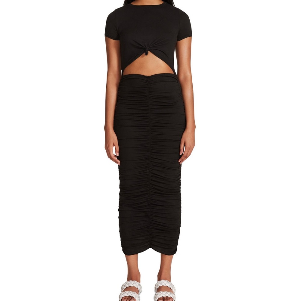 BB Dakota Carmen Ruched Maxi Dress - Small